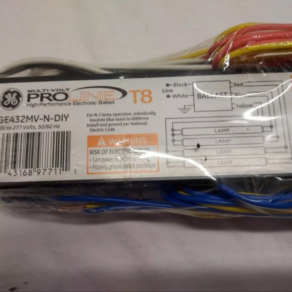 New GE ProLine T8 Electronic Ballast GE432MV-N-DIY 97711 - Picture 4 of 5